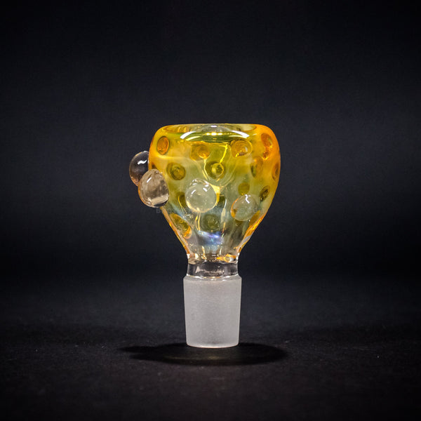 No Label Glass 18mm Fumed Honeycomb with Marbles Slide.