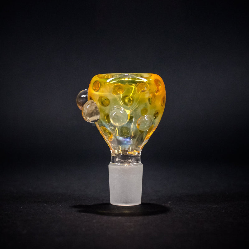 No Label Glass 18mm Fumed Honeycomb with Marbles Slide.