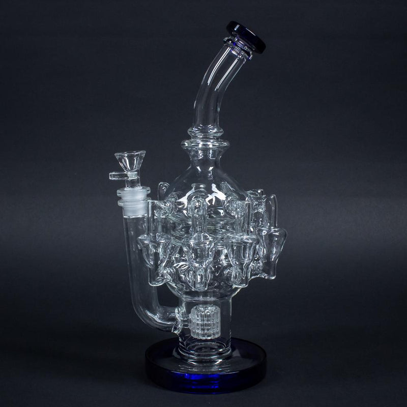 No Label Glass 8 Arm Chandelier Recycler Dab Rig.