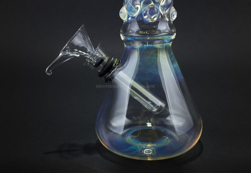 No Label Glass 8 In Fumed With Marbles Bong.