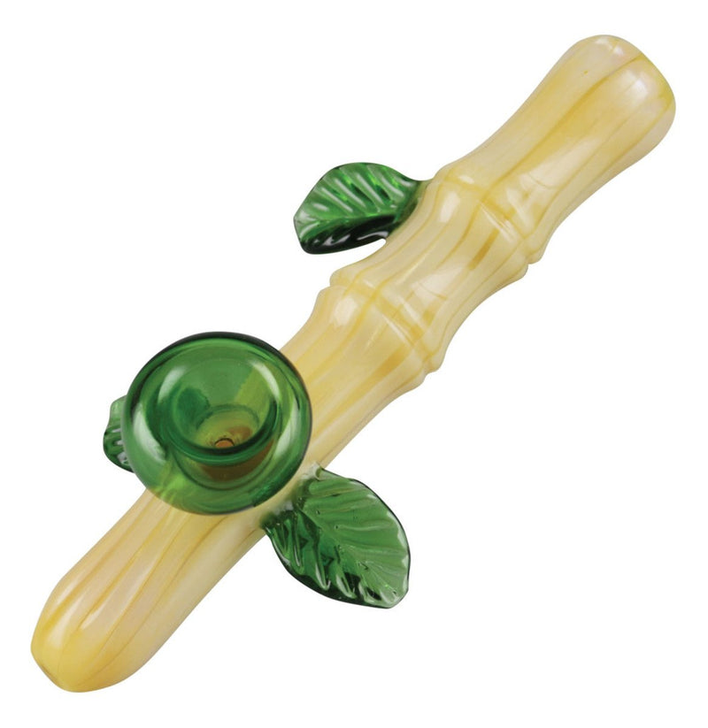 No Label Glass Bamboo Steamroller Hand Pipe.