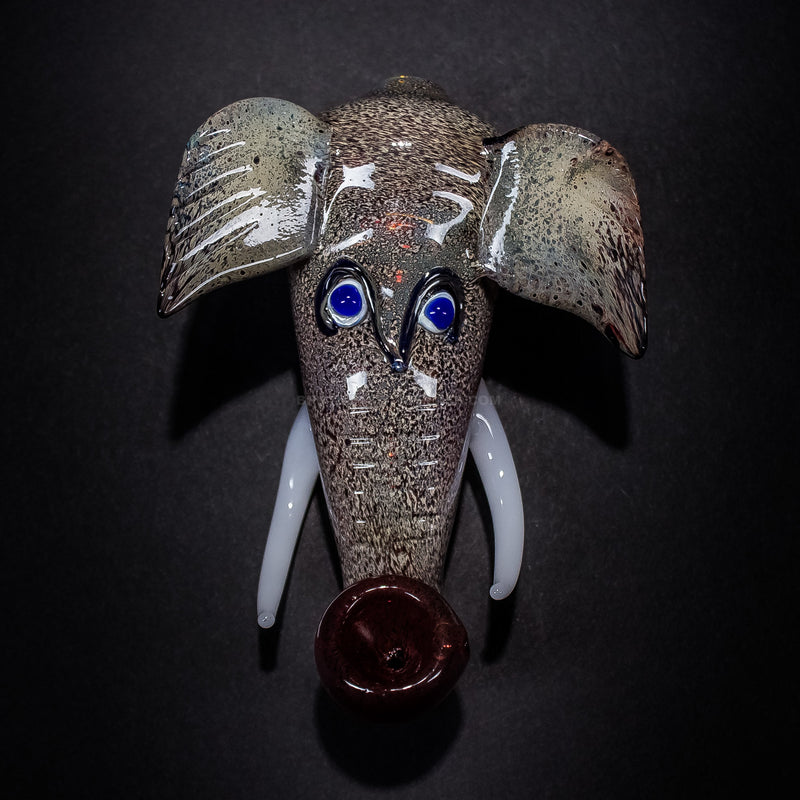 No Label Glass Elephant Hand Pipe.