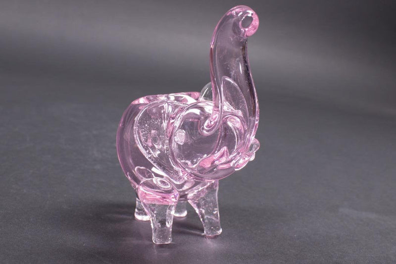 No Label Glass Elephant Hand Pipe.
