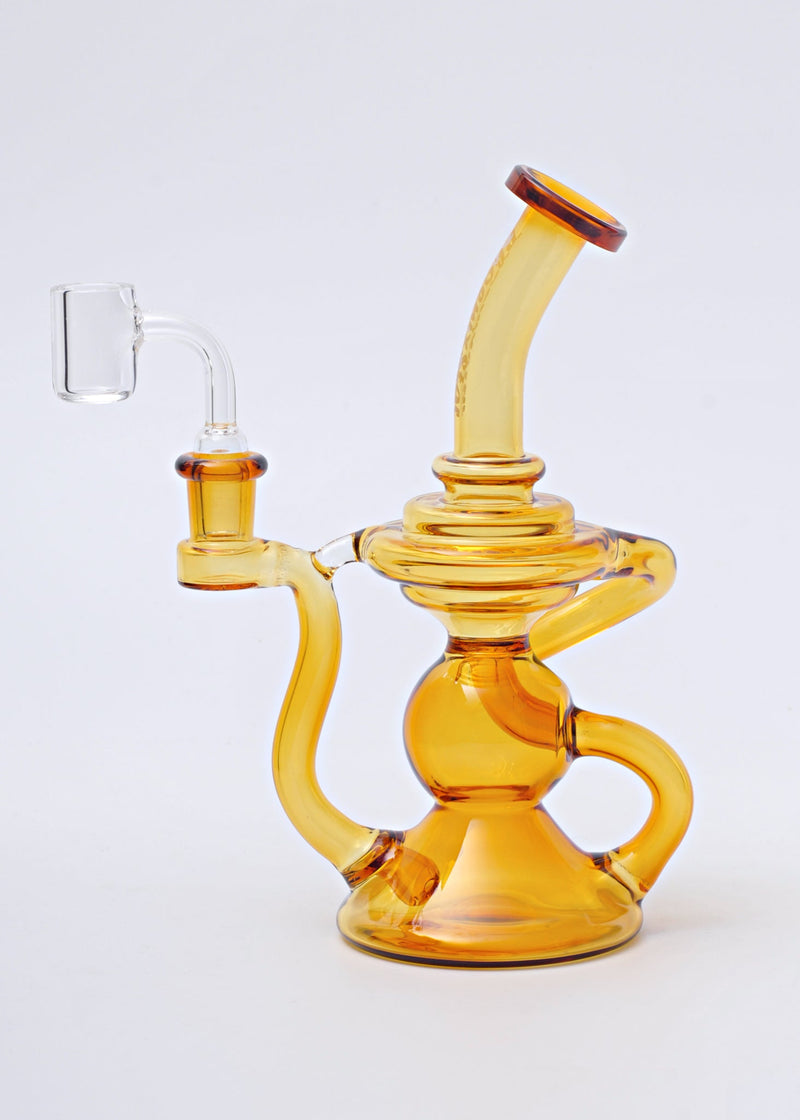 No Label Glass Full Color Klein Recycler Dab Rig No Label Glass