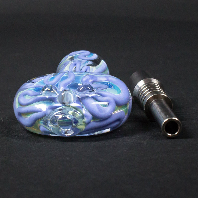 No Label Glass Fumed Inside Out Donut Nectar Collector Dab Rig.