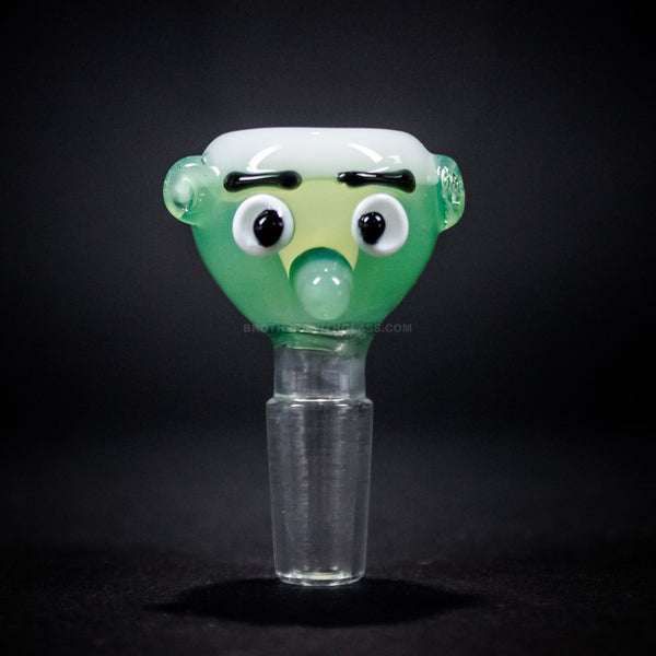 No Label Glass Green Smurf Slide.