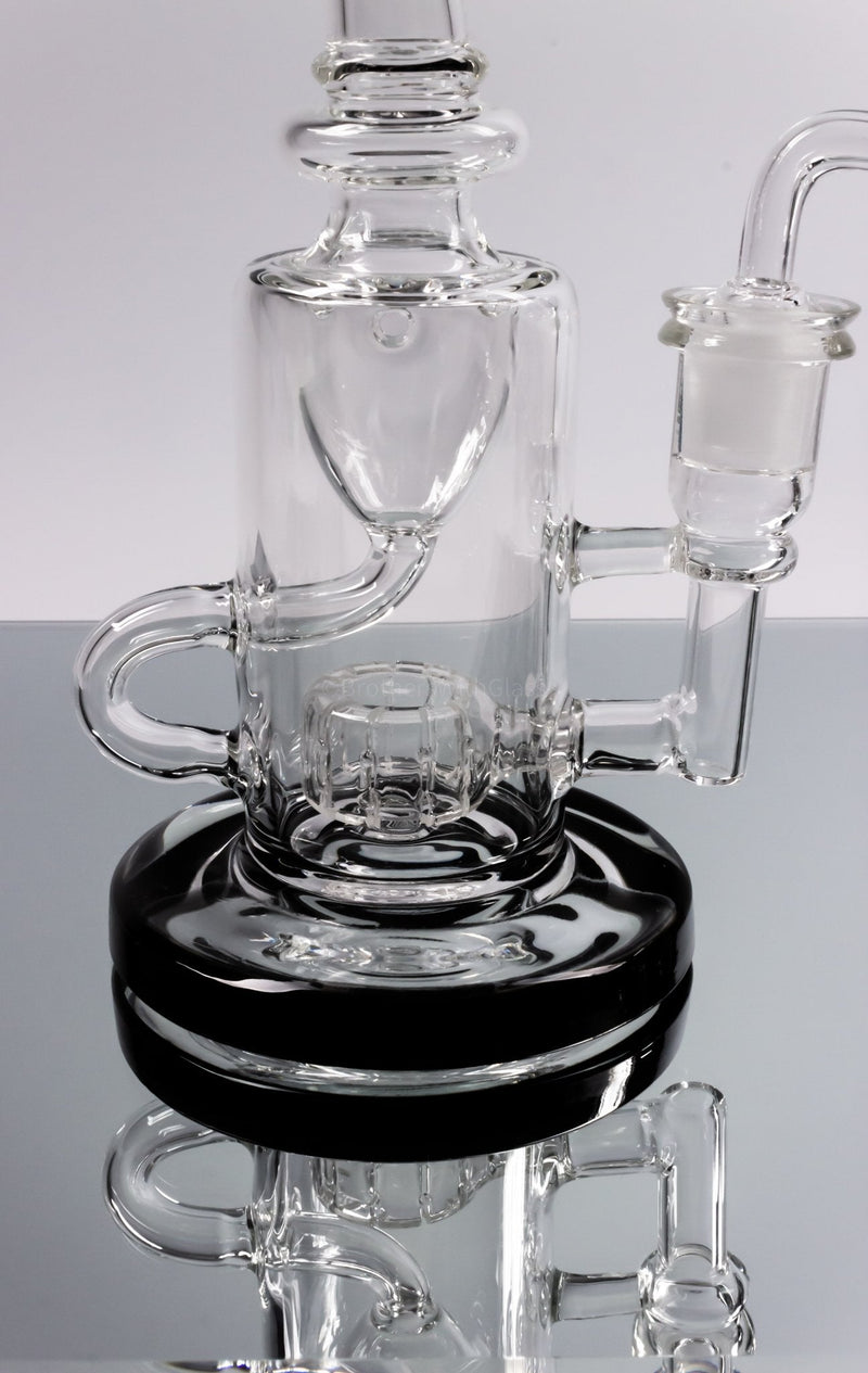No Label Glass Klein Recycler Dab Rig Color Accents.
