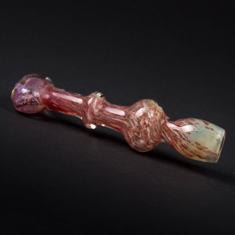 No Label Glass Large Frit Chillum Hand Pipe.