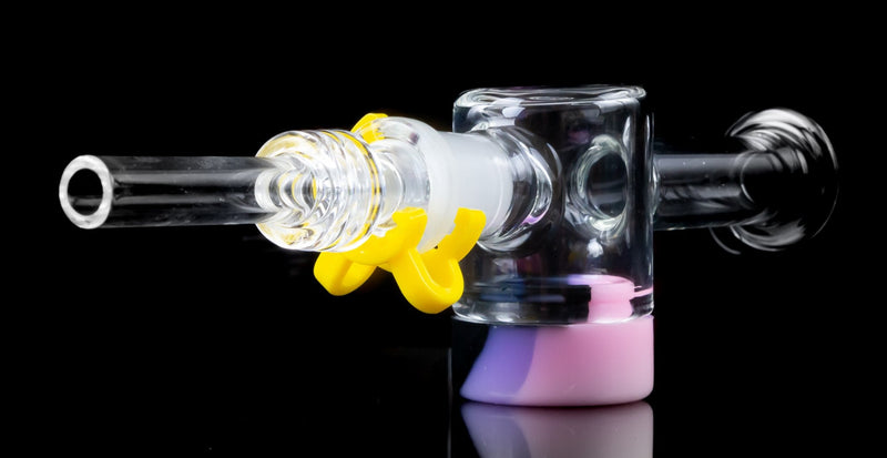 No Label Glass Nectar Collector Silicone Container and Quartz Dab Kit.