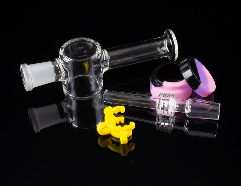 No Label Glass Nectar Collector Silicone Container and Quartz Dab Kit.