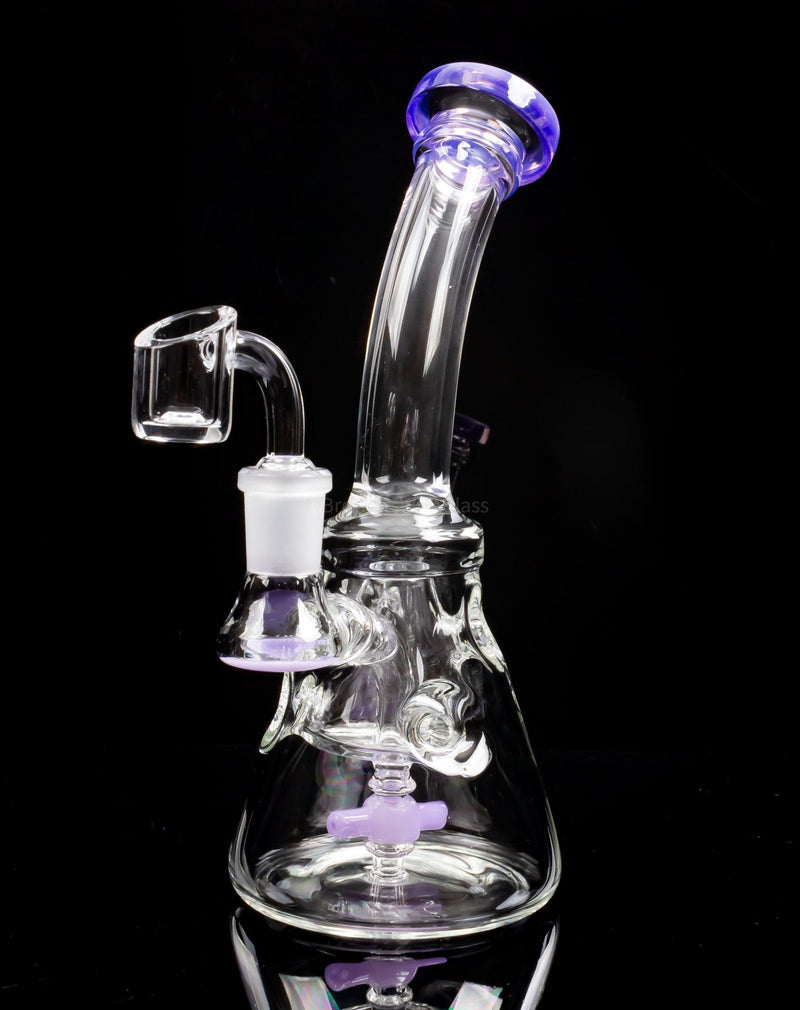 No Label Glass Othership Fab Egg and Spinner Perc Beaker Dab Rig.