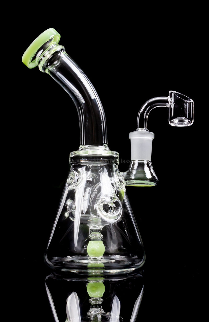 No Label Glass Othership Fab Egg and Spinner Perc Beaker Dab Rig.