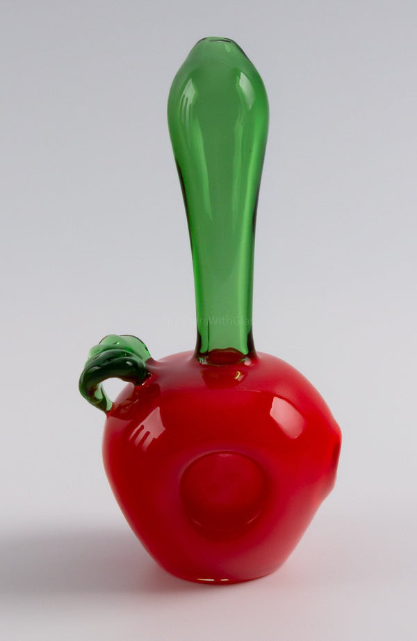No Label Glass Red Delicious Apple Hand Pipe.
