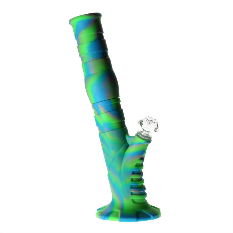 No Label Glass Silicone 12 In Straight Water Pipe.