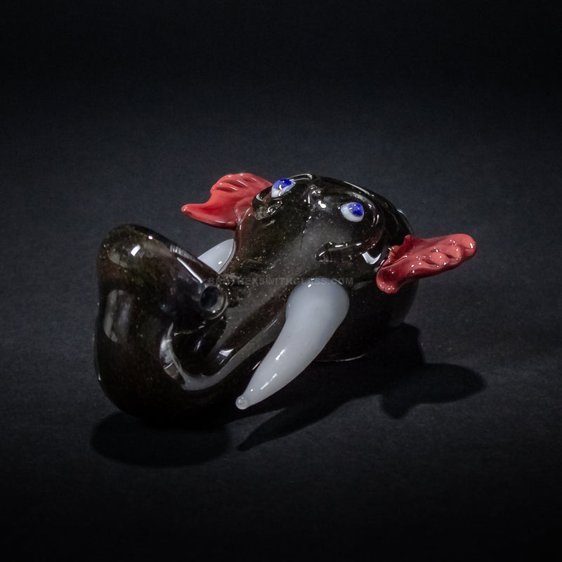 No Label Glass Small Frit Elephant Hand Pipe.