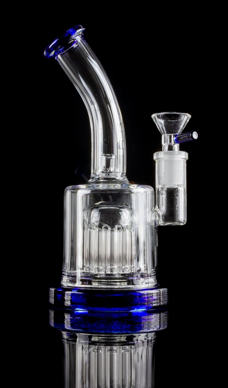 No Label Glass Tree Perc Bent Neck Mini Bong.