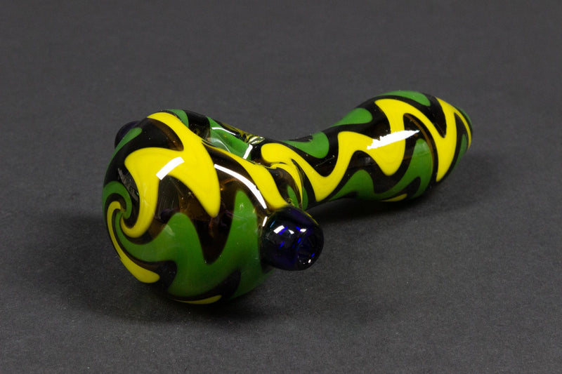 No Label Glass Wig Wag Hand Pipe.