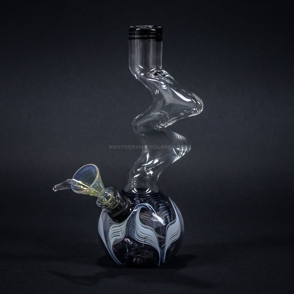 No Label Glass Zong Neck Color Raked Bong.