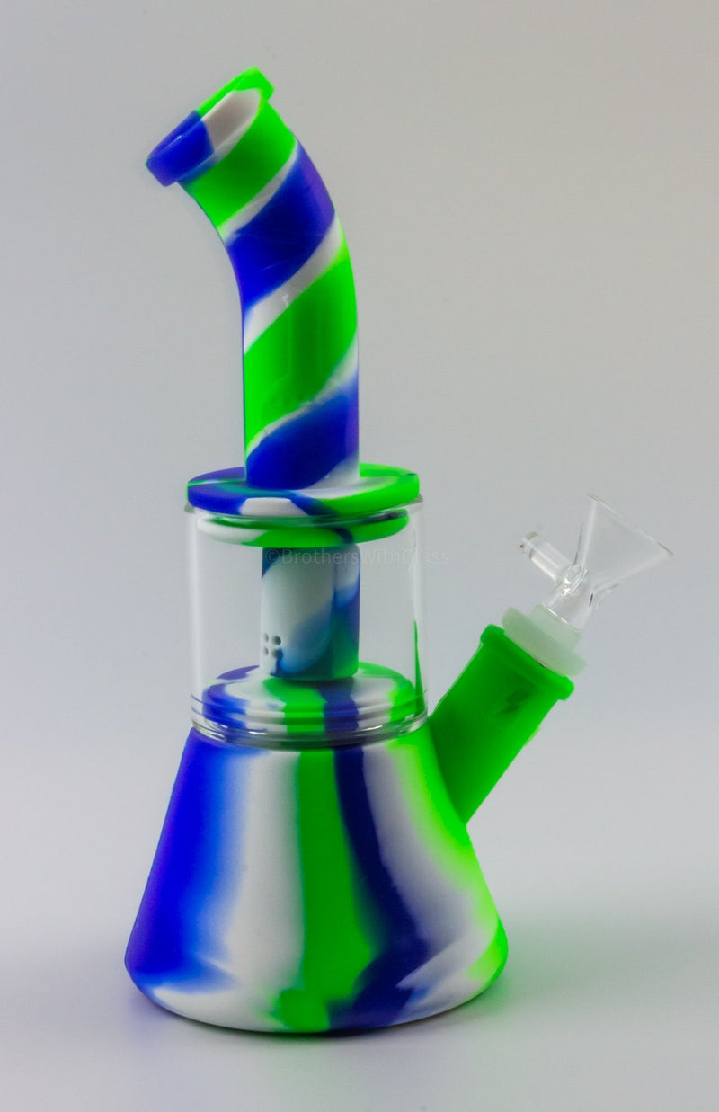No Label Silicone Beaker to Dome Perc Bong.