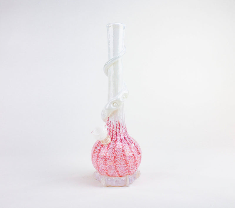 Noble Glass Ruby White Ombre Bong - Medium Noble Glass