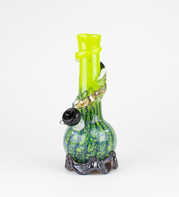 Noble Glass Small Dichro Granny Smith Mettalic Bong Noble Glass