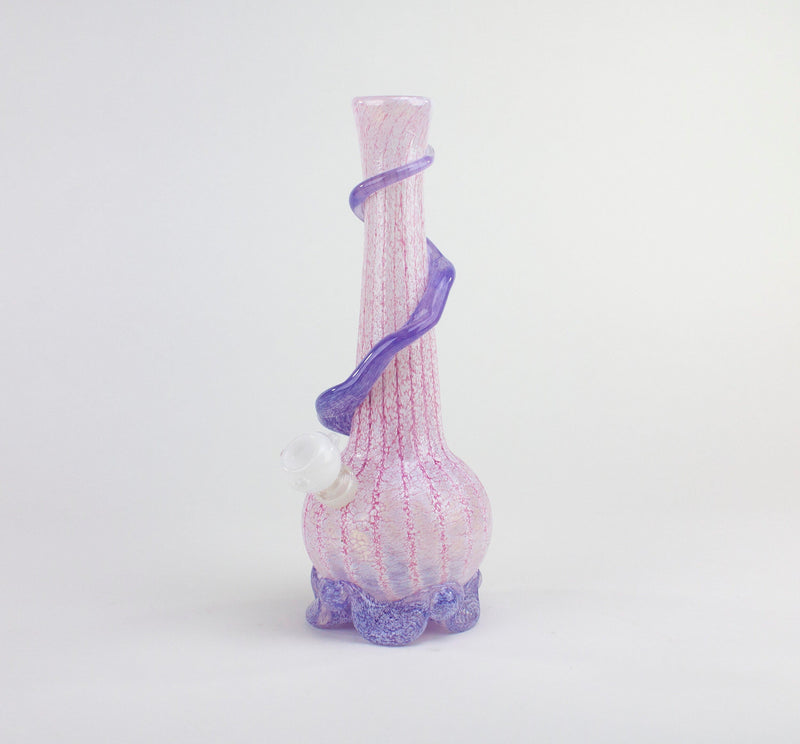 Noble Glass Small Wrap Electric Pink Eggshell Bong Noble Glass