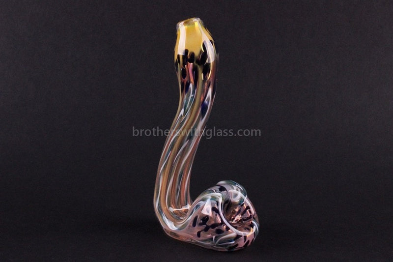Oracle Glass Color Changing Standing Sherlock Glass Pipe - Dark Blue.