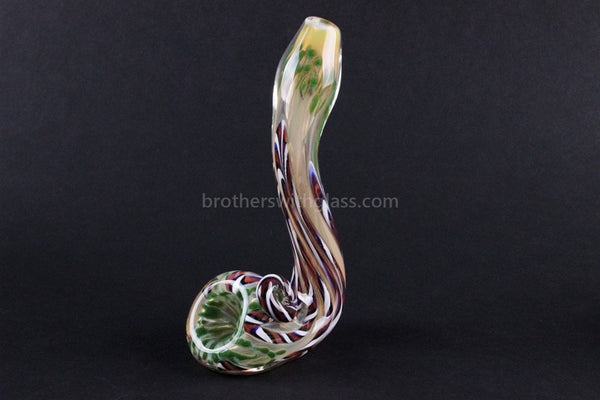 Oracle Glass Color Changing Standing Sherlock Pipe - Green.