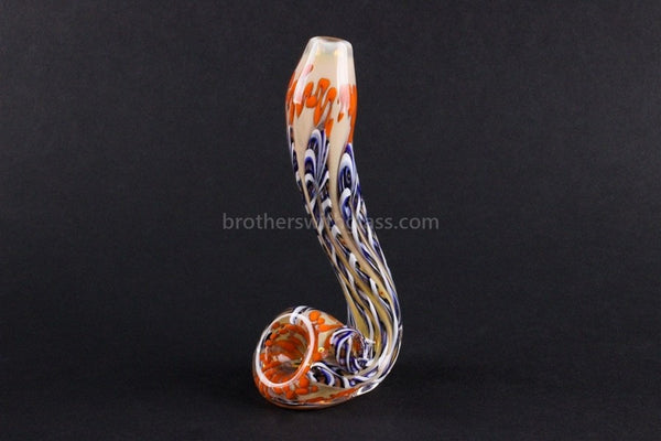 Oracle Glass Color Changing Standing Sherlock Pipe - Orange.