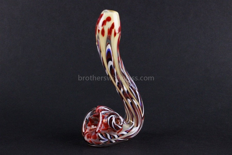 Oracle Glass Color Changing Standing Sherlock Pipe - Red.