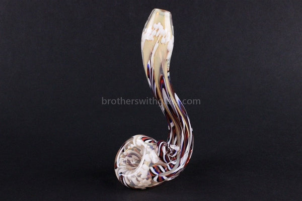 Oracle Glass Color Changing Standing Sherlock Pipe - White.