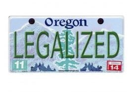 Oregon Legalized License Plate Sticker.