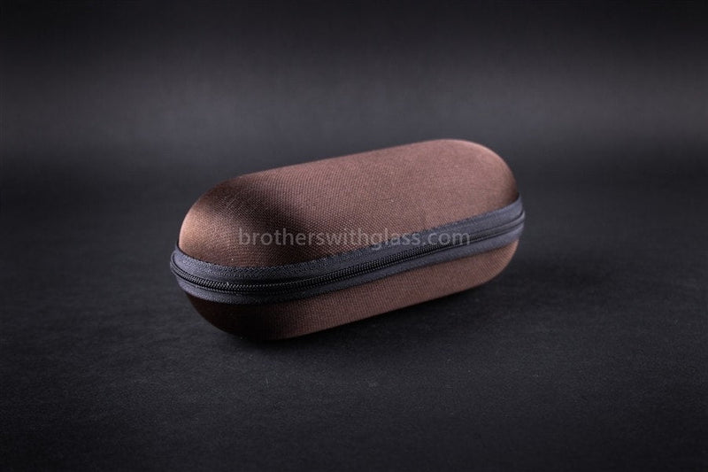Padded Zippered 5 Inch Pipe Case - Brown.