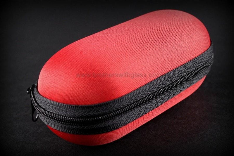 Padded Zippered 5 Inch Pipe Case - Red.