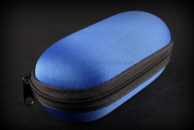 Padded Zippered 9 Inch Pipe Case - Blue.