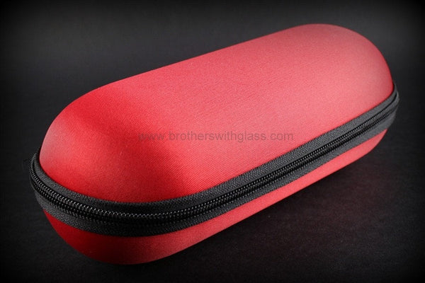 Padded Zippered 9 Inch Pipe Case - Red.