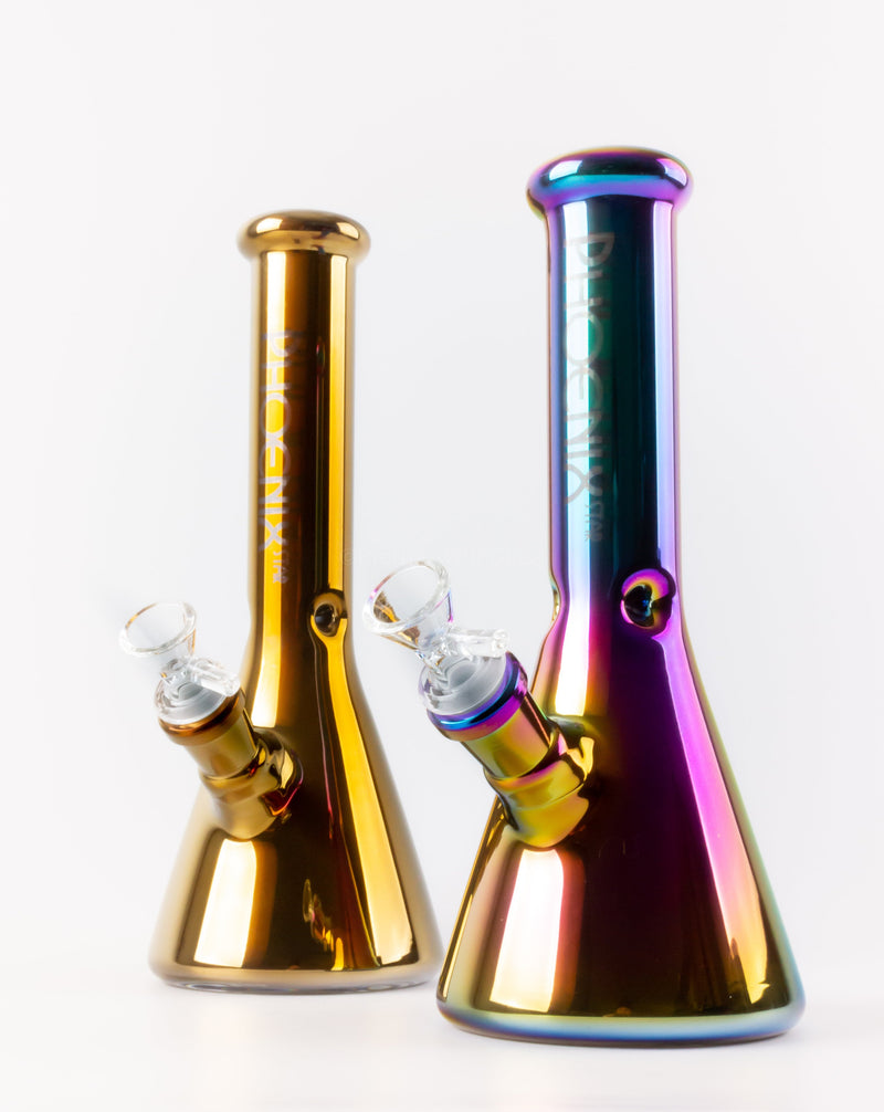 Phoenix Glass Gradient Metallic Style Beaker Bong - Variations.