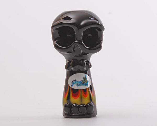 2pcs Pack 4Inch Skull Face Tobacco Pipe Glass Hand Pipe Smoking