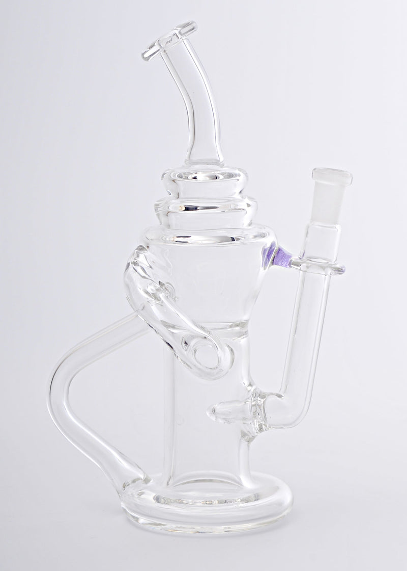 Psylent Glass Color Accented Recycler Dab Rig Psylent Glass