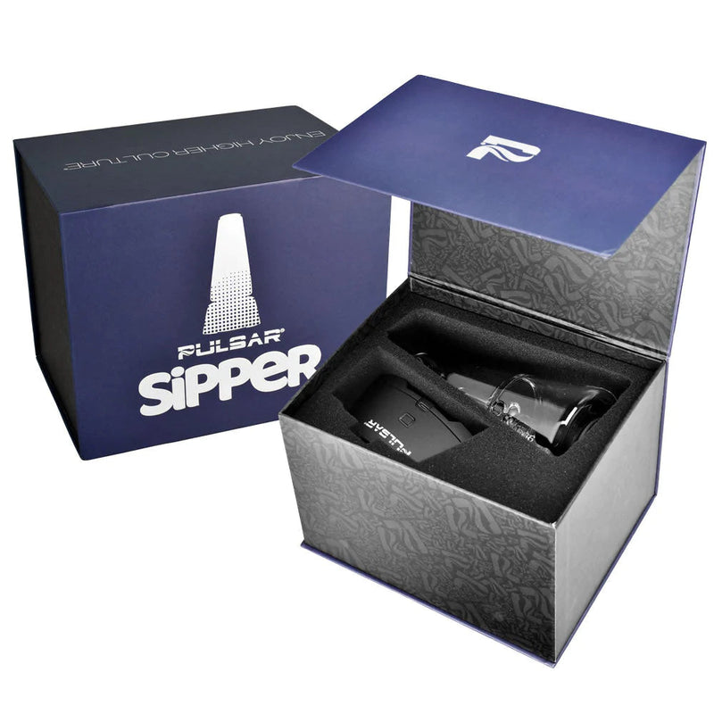 Pulsar Sipper Dual Use Concentrate & 510 Cartridge Vaporizer Bubbler Brothers with Glass
