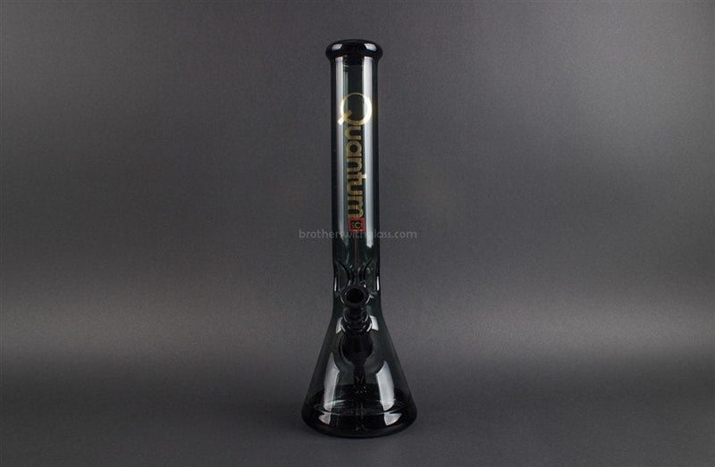 Quantum Sci Glass Beaker Water Pipe - Smoke With Black Accents.