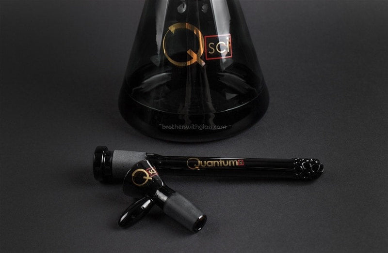 Quantum Sci Glass Beaker Water Pipe - Smoke With Black Accents.