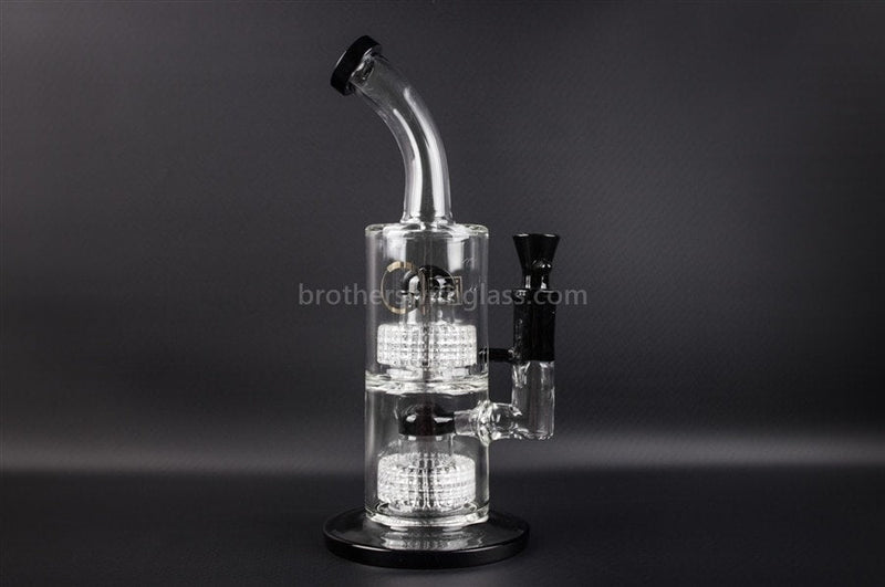 Quantum Sci Glass Double Chandelier Water Pipe - Black.