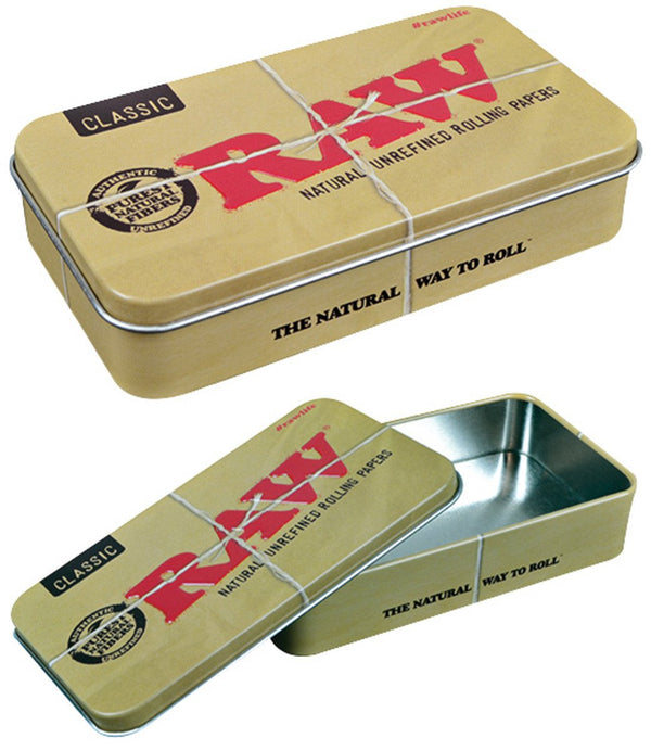 Raw Metal Tin Stash Case.