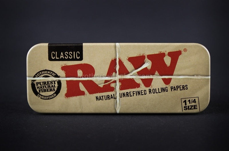 RAW Rolling Papers Cone Roll Caddy Tin Storage Box.