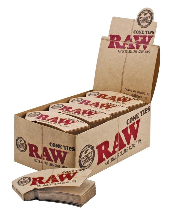 Raw Unbleached Tips For Rolling Papers - Cone Tips.