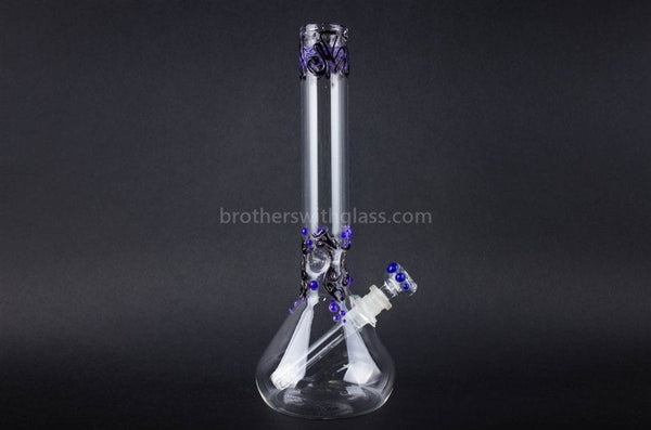 Realazation 12 In Worked Beaker Bong - Black and Purple.