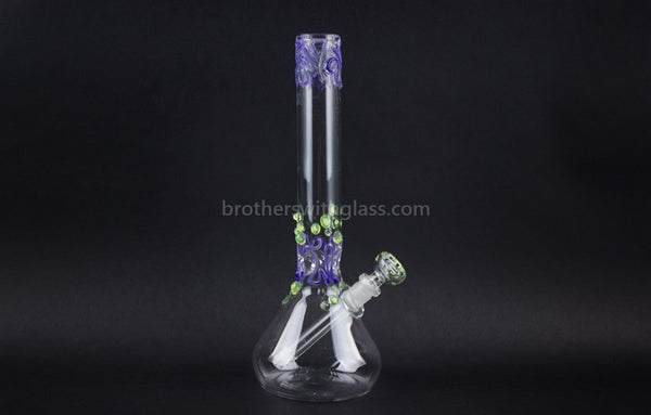Realazation 12 In Worked Beaker Bong - Purple and Slyme.