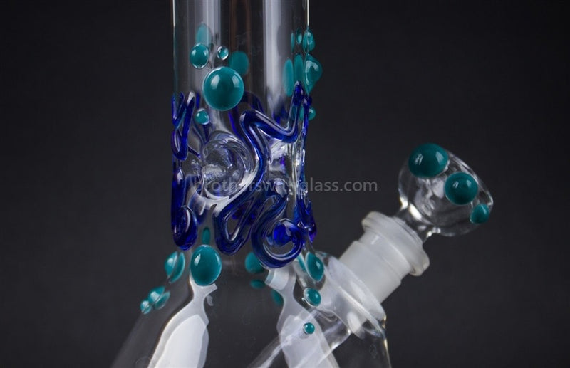 Realazation 12 In Worked Beaker Bong - Teal and Blue vendor-unknown