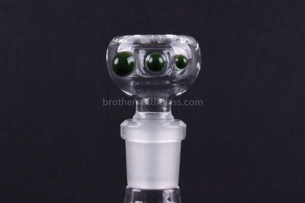 Realazation Glass 14mm Slide Worked Three Dot  - Forest Green.